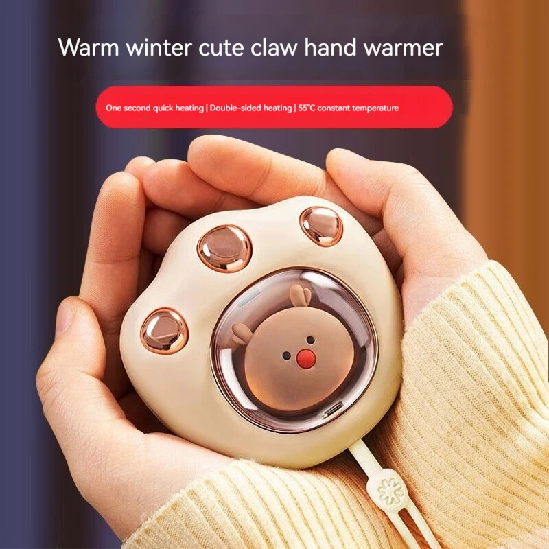 Cat Claw Warm Hand Treasure Winter Portable New Warm Hand Treasure USB Charging Explosion proof Mini Electric Warm Hand Treasure