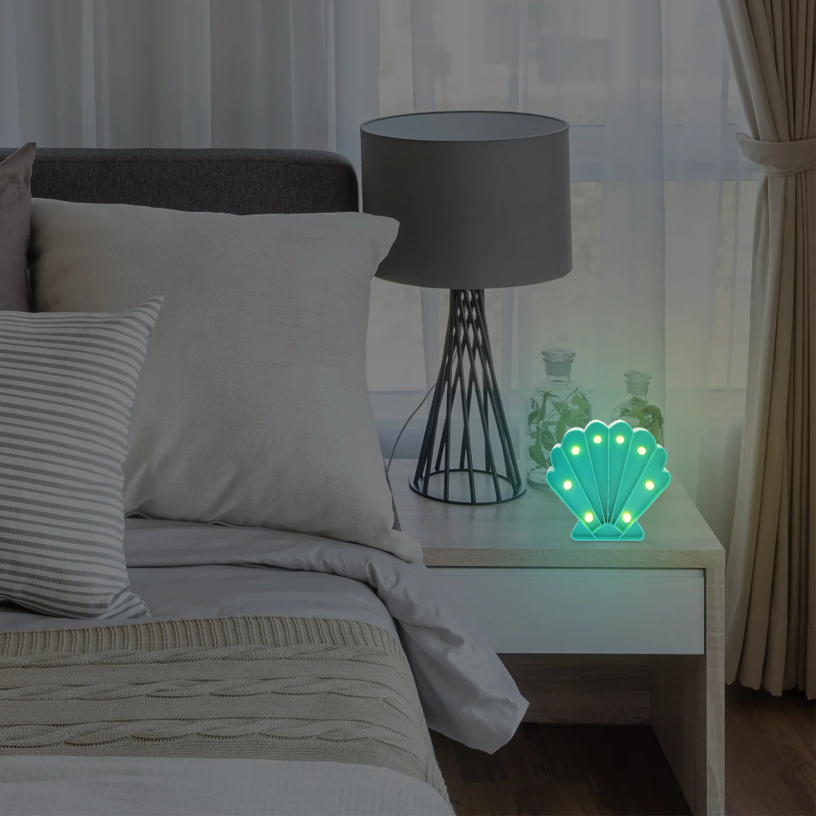 

Shaped Led Night Light Star Table Bedside Light Lamp Powered Bedside Decor For Home Festival Gift