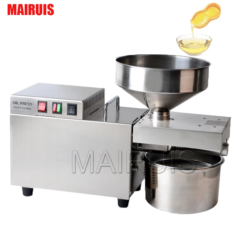 

220V Household Oil Press Intelligent Stainless Steel Oil Extractor Small Stainless Steel Sunflower Oil 820W