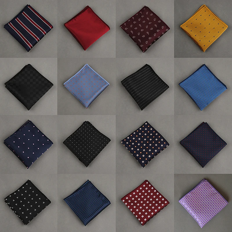 Fazzoletto da taschino a righe moda per uomo donna asciugamano sul petto Hanky poliestere Hankies abiti da uomo fazzoletto asciugamano tascabile floreale