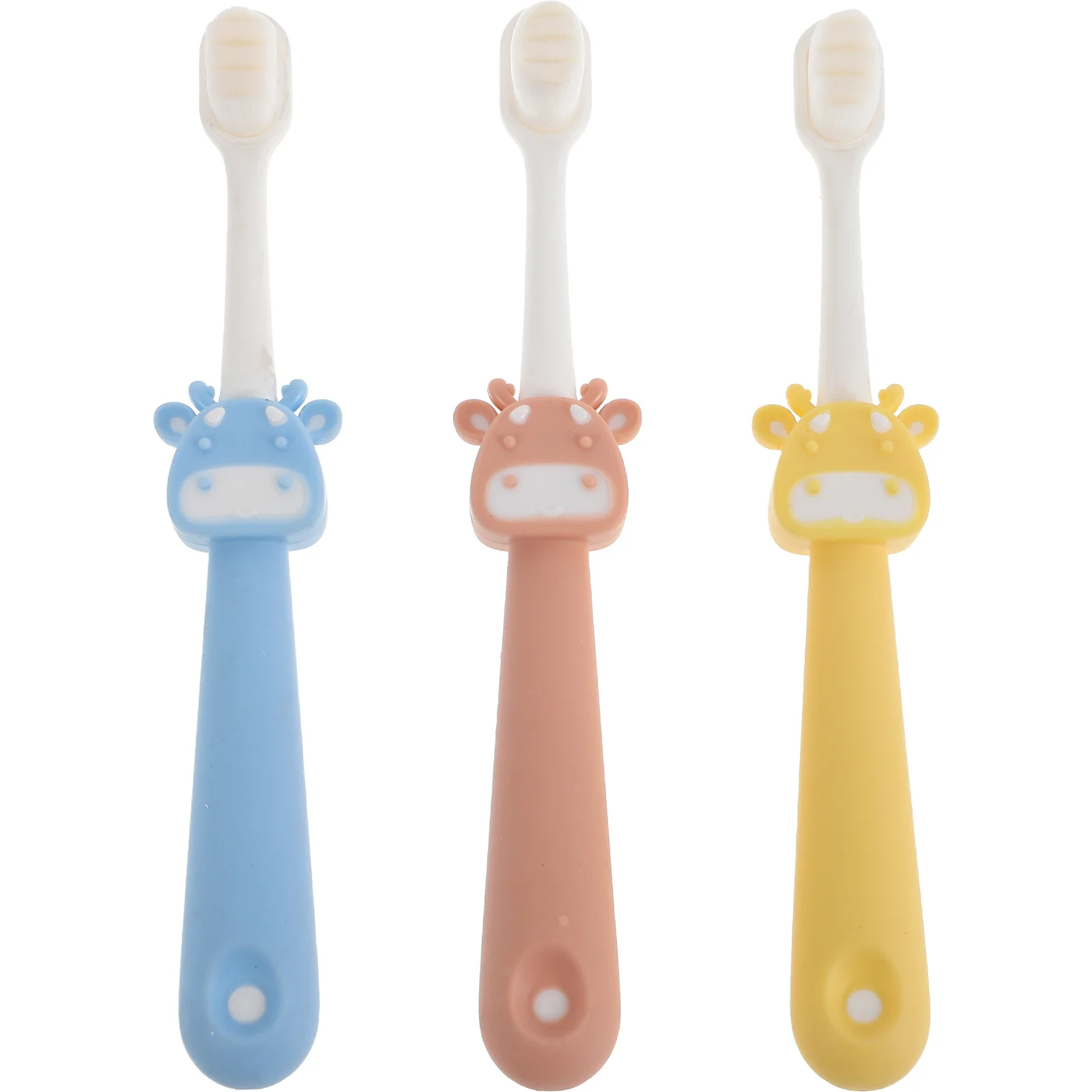 

3Pcs Children Toothbrush Bristle Cartoon Design Non Slip Handle Travel Home School Dental Care Toothbrush Cartoon
