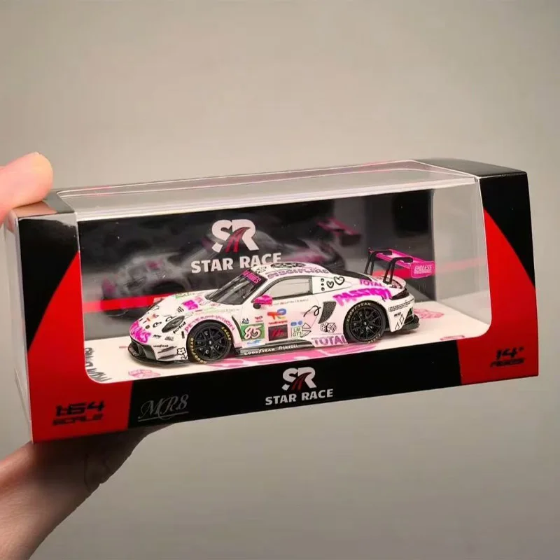 

SR 1:64 Porsche 911 GT3 R гоночная модель автомобиля из сплава, коллекция украшений, подарок