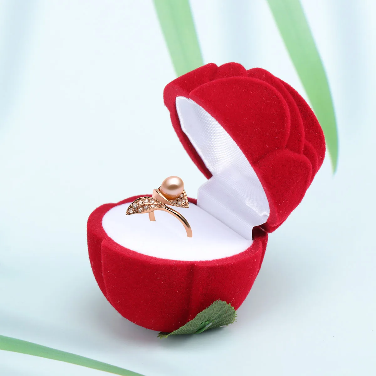 

Jewelry Box Flocking Portable Ring Earrings Storage Organizer With Removable Dividers Red Small Gift For Wedding Birthday Travel