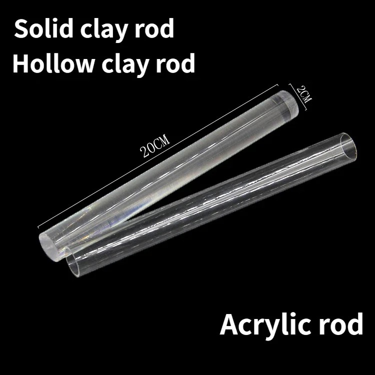 20cm Solid Clay Acrylic Rolling Pin Slime Roller DIY Modelling Clay Tools Pottery porcelain Tool Handmade Art Craft Accessories