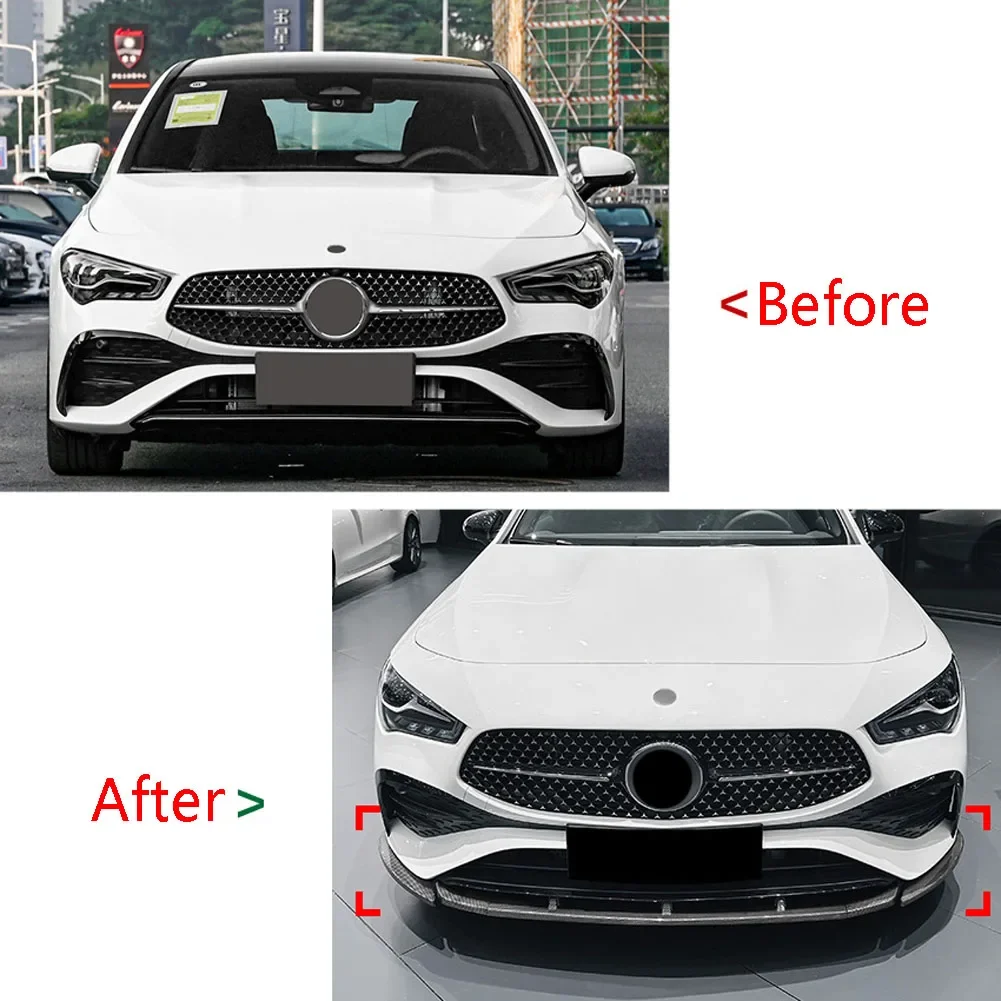 Front Bumper Lip Spoiler Side Lower Splitters Body Kit For Mercedes Benz CLA Class C118 X118 2023+AMG