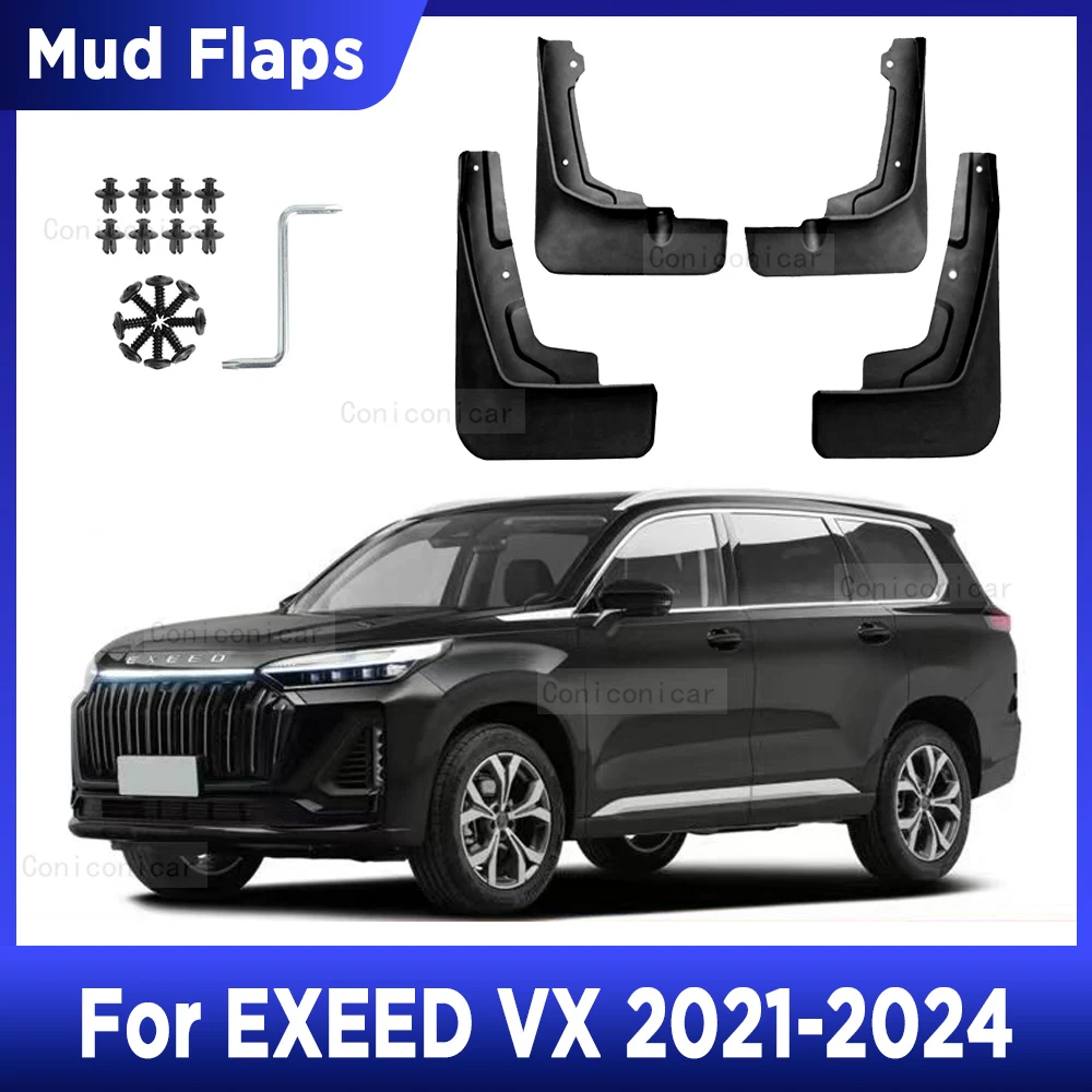 

For Chery EXEED VX 2022 2023 2024 4pcs Mud Flaps Splash Guard Mudguards MudFlaps Front Rear Fender Auto Styline Car Accessories