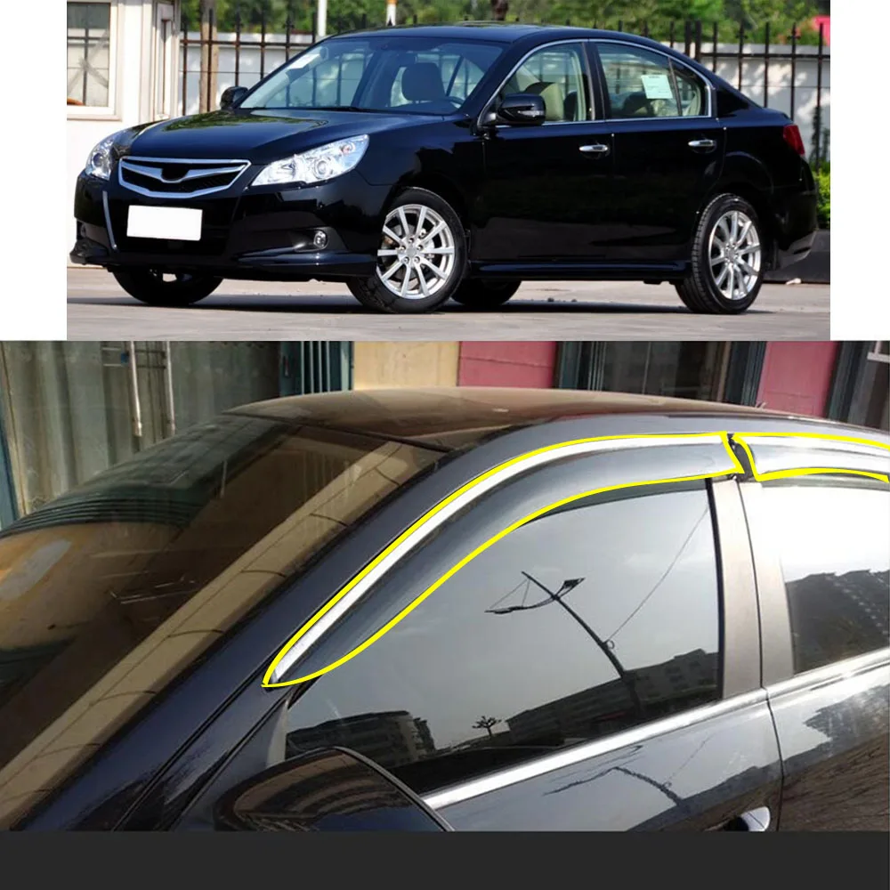 

Car Sticker Plastic Window Glass Wind Visor Rain/Sun Guard Vent Parts For SUBARU LEGACY Sedan 2010 2011 2012 2013 2014