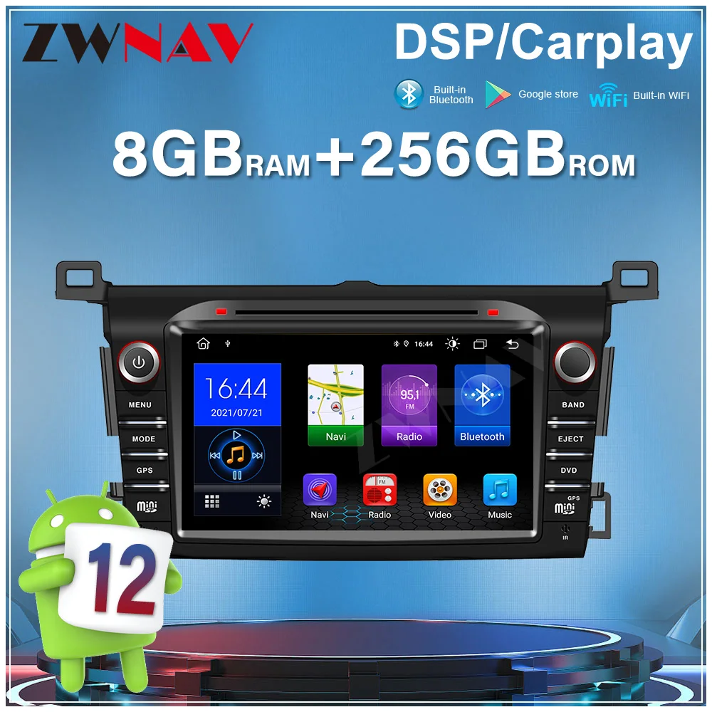 

8 core For Toyota RAV4 2013 carplay Android12.0 GPS navigation auto touch screen multimeidia player readio wireless head unit