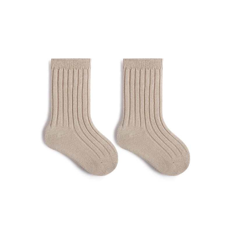 Ins Children Socks Solid Color Organic Cotton Kids Socks Soft High Elastic Toddler Socks For Baby image 3