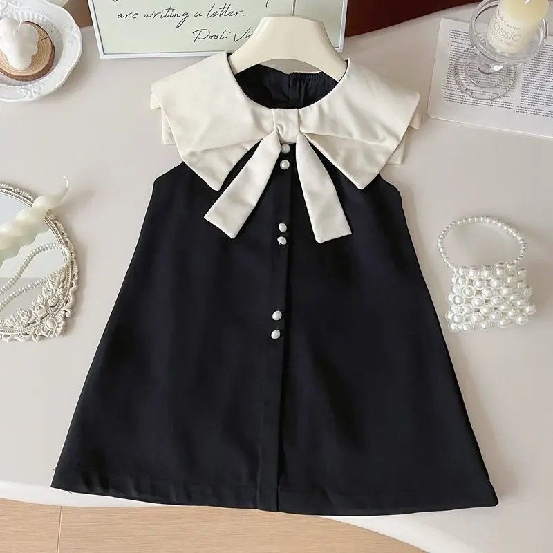 

Long Dress Girls Sleeveless Bodycon Dress Summer Elegant Party Dresses For Chikdren 2025 New Midi Dresses