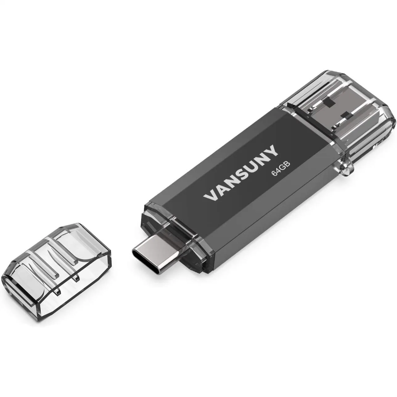 

64GB USB 3.0 Flash Drive 2 in 1 Type C OTG Memory Stick with Keychain for Android, MacBook, PC