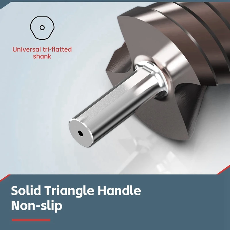 مجموعة رؤوس مثقاب ABHU، 3 قطع لقم ثقب من التيتانيوم، لقم مخروطية مثقاب متري 4 مم إلى 32 مم للمعادن والخشب والبولي فينيل كلوريد