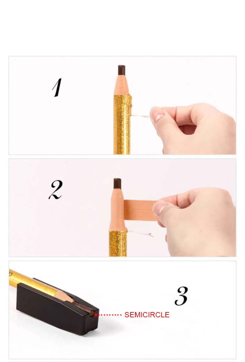 1PC Eyebrow Pencil Waterproof Eye Brow Pencil Natural Long Lasting Professional Cosmetic Eyebrows Makeup Eyebrow Tattoo Tint Pen