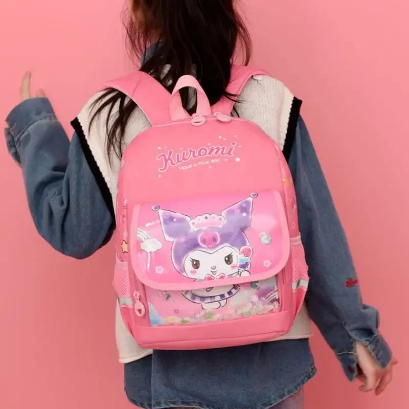 

Sanrioed Anime Kuromi My Melody Hello Kitty Cute Children Backpack Pupil Schoolchildren Schoolbags Cartoon Shoulder Bag Gift