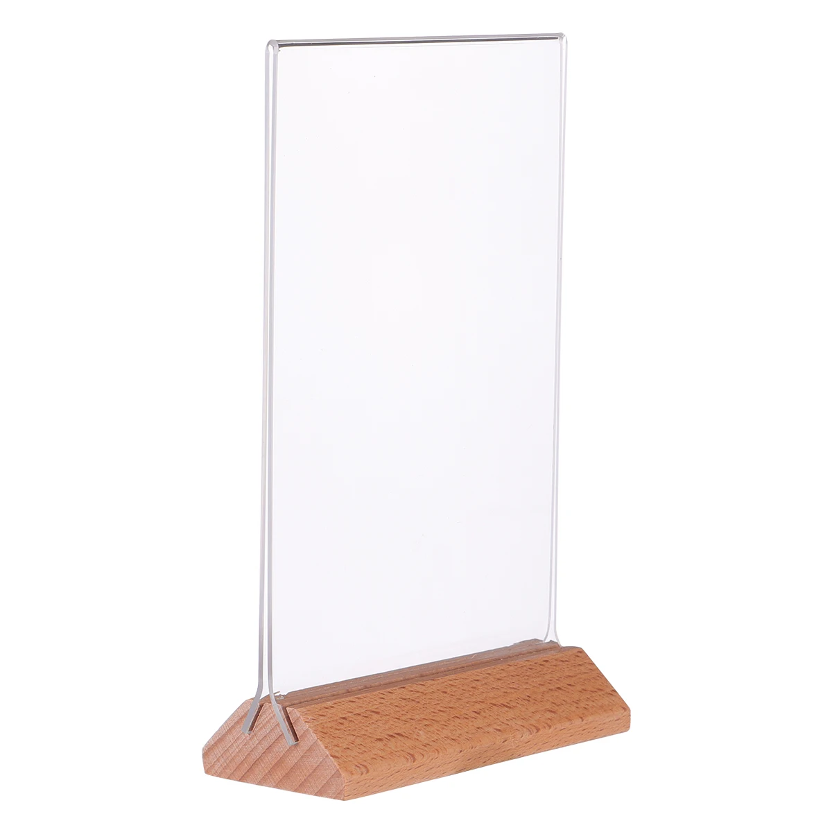 Acrylic Sign Holder Table Menu Stand Restaurant Display Board Clear Countertop Wedding Shop Supermarket Advertising Card