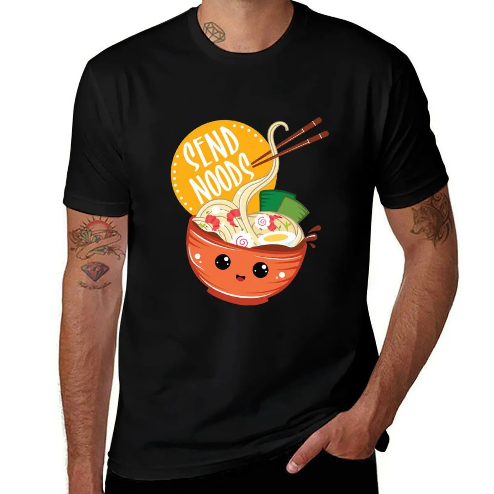 

Send Noods Kawaii Ramen Noodles Lover T-Shirt Work Wear Lightweight Tee