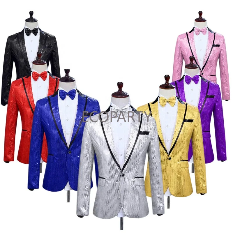 

Spring Gold Sequin Glitter Embellished Blazer Jacket Men Nightclub Prom Suit Blazer Men Costume Homme Stage Clothes For singers