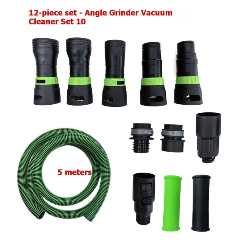 ABFS Vacuum Cleaner Dust Extraction Adapter Set For Karcher NT WD Festool Angle Grinder Power Tool Hose Connectors