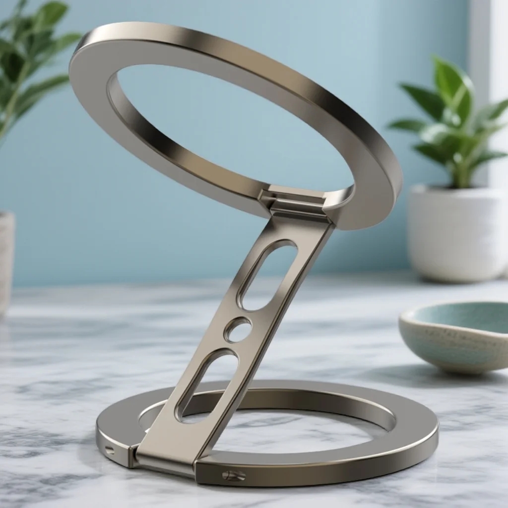 

Мощный магнитный держатель для телефона MagSafe, двусторонний магнитный кольцо-подставка для пальца, складной кронштейн для рабочего стола и спортзала для Phone 17 16