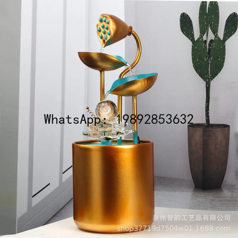 YFY Indoor Desktop Fountain Water Flow Ornament for Living Room Office Entrance Hall Humidifying Water Feature Home Decoration