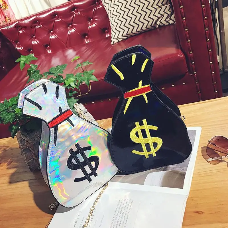 Women Designer Clutch Crossbody Bag Printed Dollar Pattern Shoulder Messenger Style for Girls Feminine and Stylish Handbag