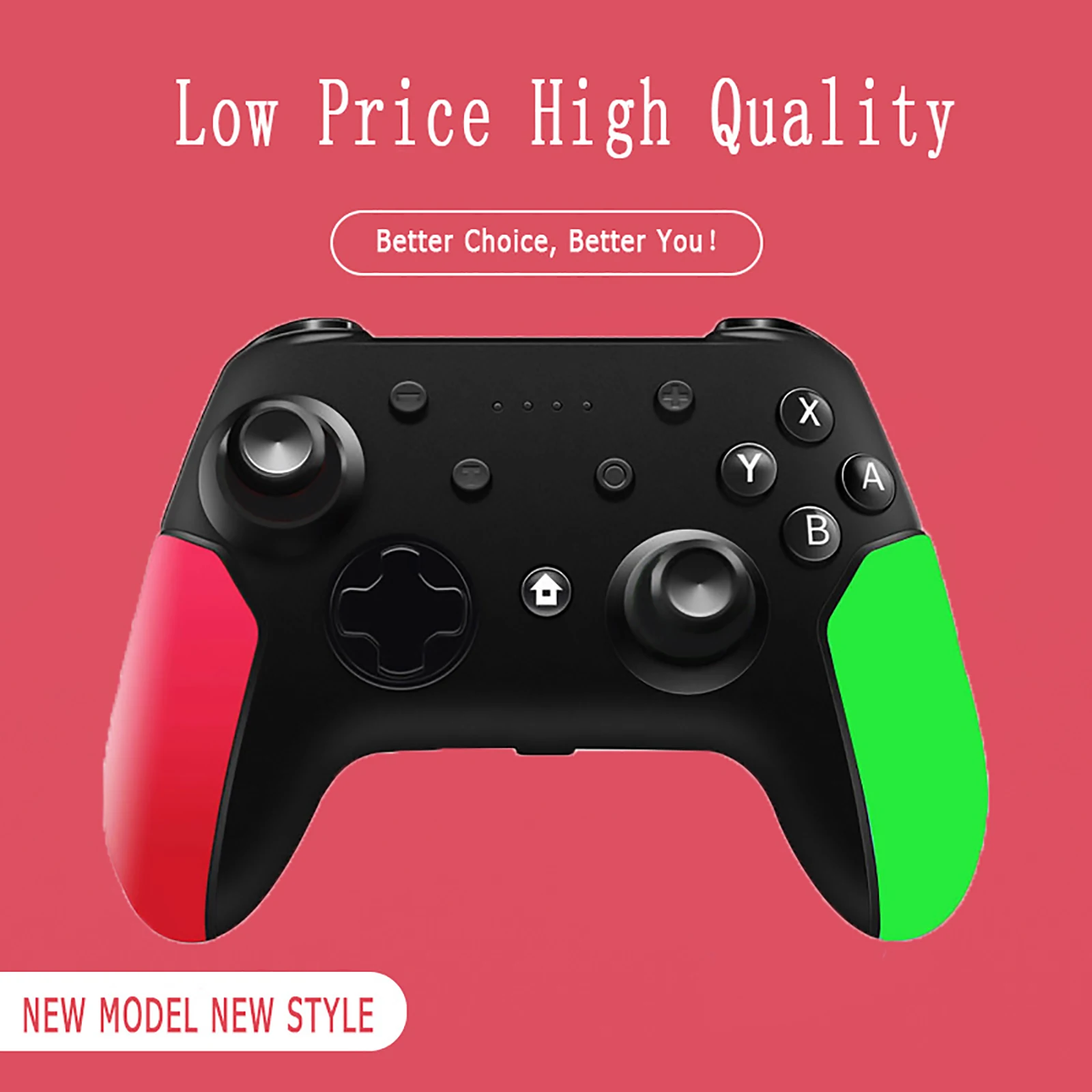 SD-16 Switch Pro Wireless Bluetooth Gamepad Reddish green Switch Controller Low latency Long life Multi-device Compatibility