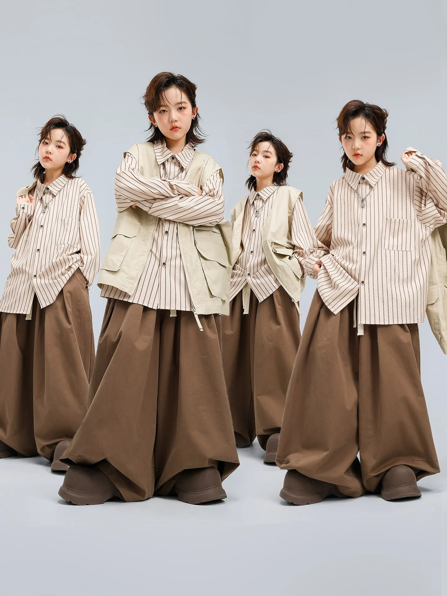 

2025 детские танцевальные костюмы в стиле хип-хоп для девочек, свободная футболка, брюки в стиле хип-хоп, наряды для мальчиков, современная одежда для джазовых выступлений, DQS20760