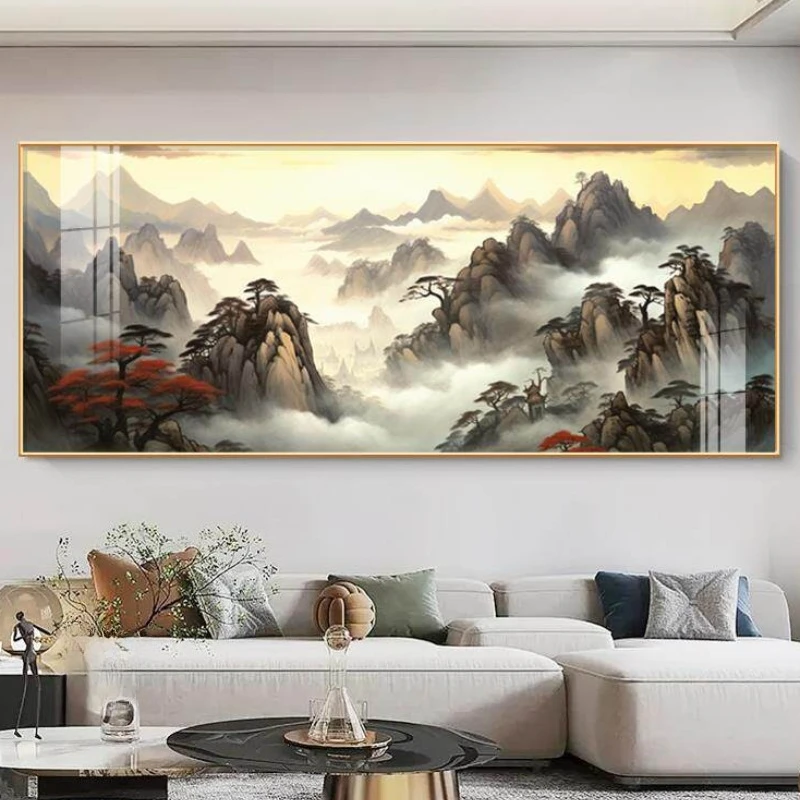 sunrise oriental hanging paintings large size simple room background painting cool stuff tableau décoration mural decoration