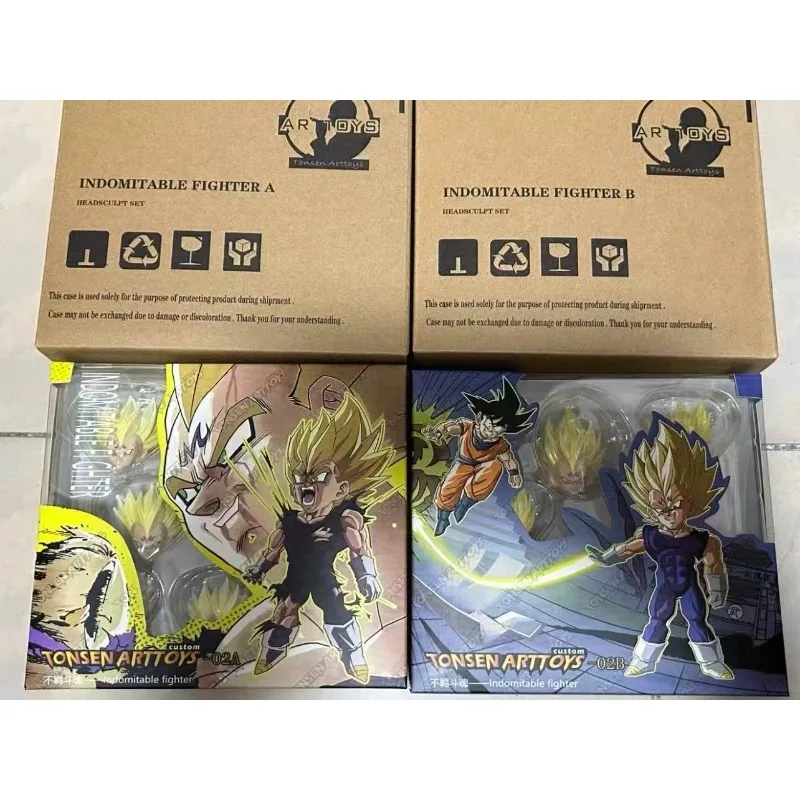 

In Stock Tonsenarttoys 02A 02B Dragon Ball Super Saiyan SSj Vegeta Head sculpt Animation Model Accessories Without Figure