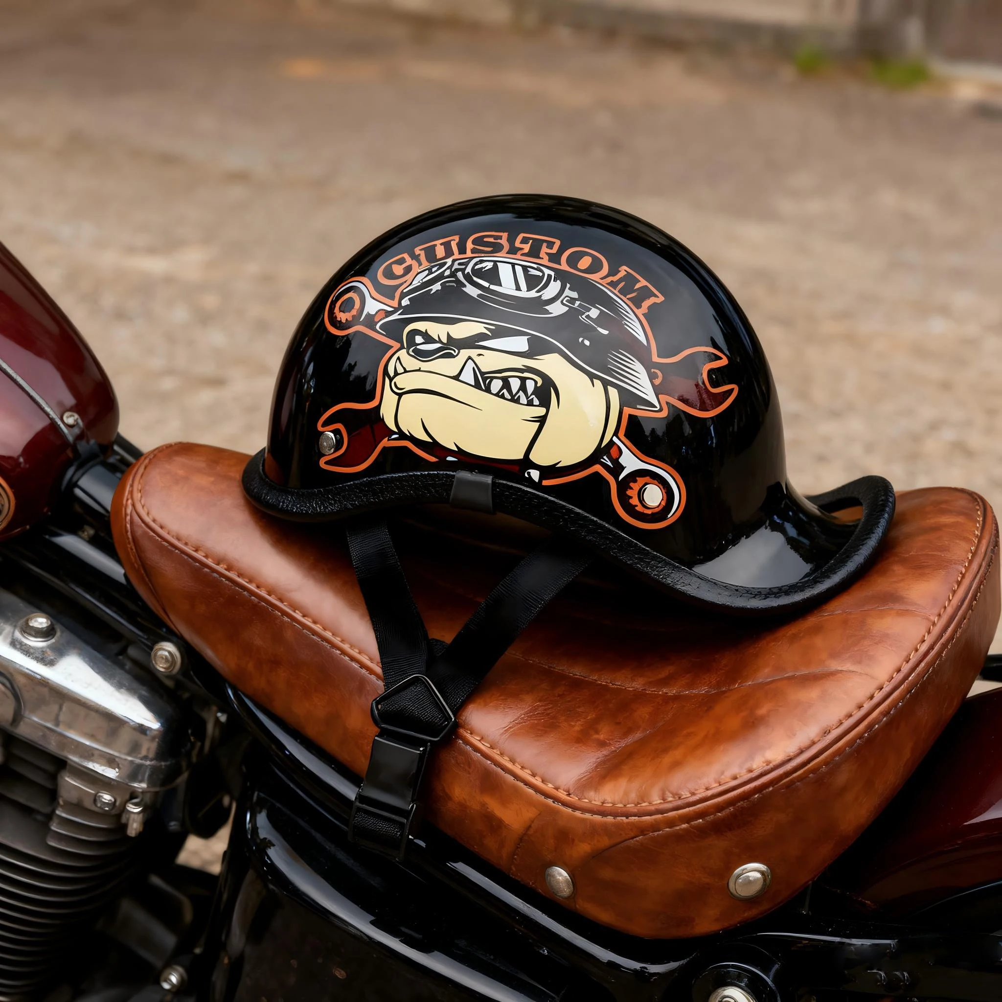 Retro Street Motorcycle Helmet Safety Gear for Urban Riding Vintage Half-Helmet Unisex All-Season Use Electric Vehicle Helmet