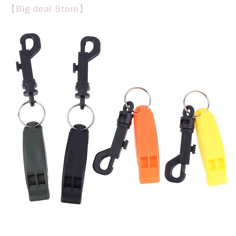 

【M】2 шт. аварийный свисток, безопасный свисток для выживания, сигнальный свисток с крючком для кемпинга, пешего туризма