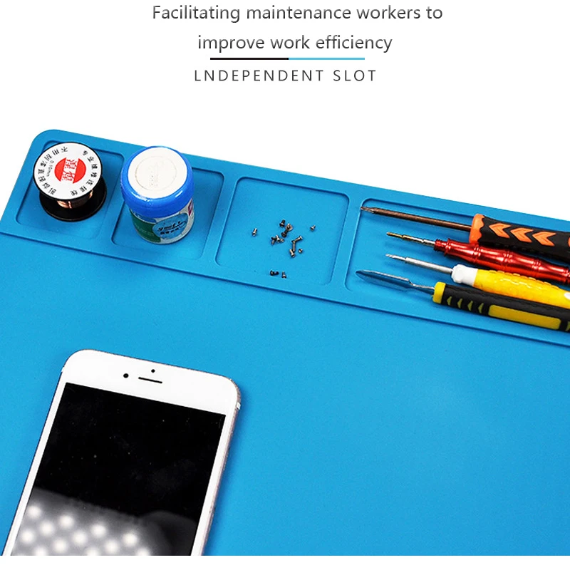 1PC ESD Soldering Mat Repair Pad Heat Insulation  Resistant  Station Silicon Work Pad Desk Platform Computer Phone Repair  Tool