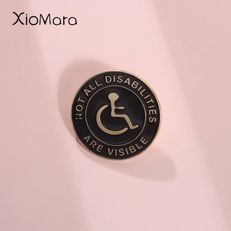 Alfileres de esmalte de salud Mental para amigos, insignias de solapa, broches visibles, no todas las deshabilidades, enfermedad crónica, regalo de joyería