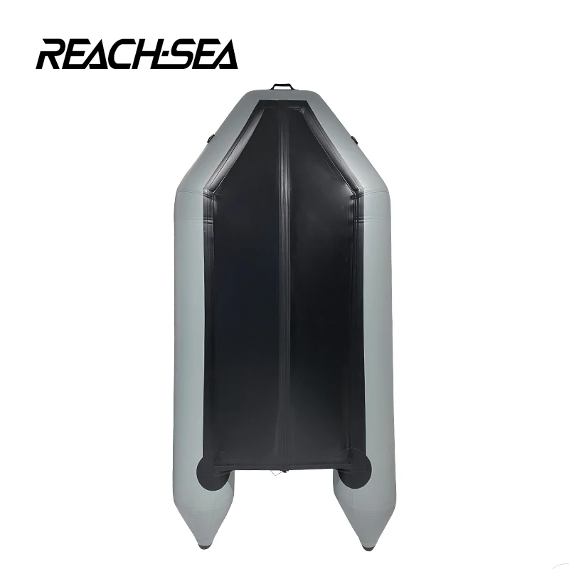 Reach-Sea, venta al por mayor, barco de pesca inflable de goma de Pvc personalizado, ligero, barato, con remos de aluminio