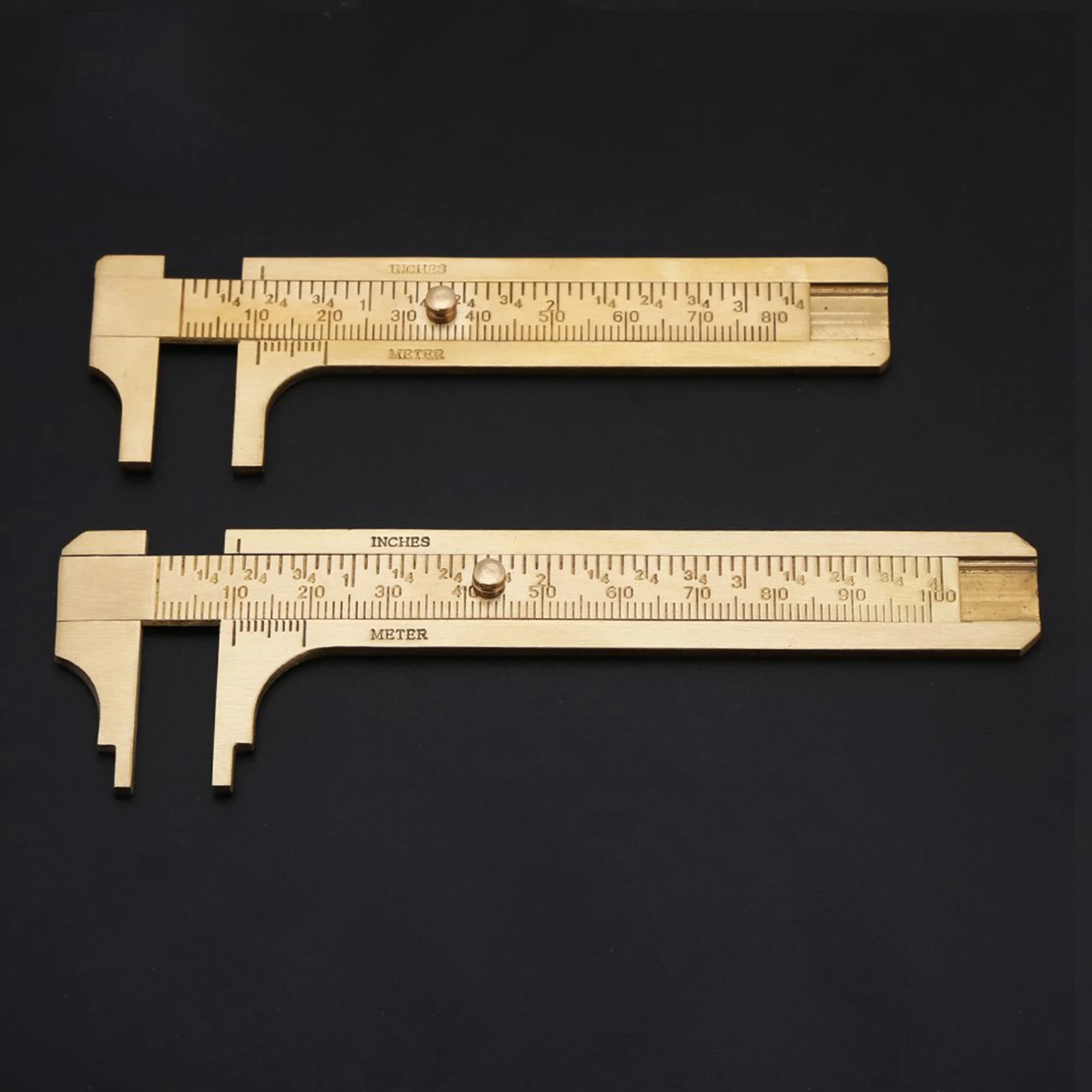 Double Scale Vernier Caliper Vernier Caliper Brass Sliding Gauge Vernier Caliper Ruler Measuring Tool Double Scales mm/inch