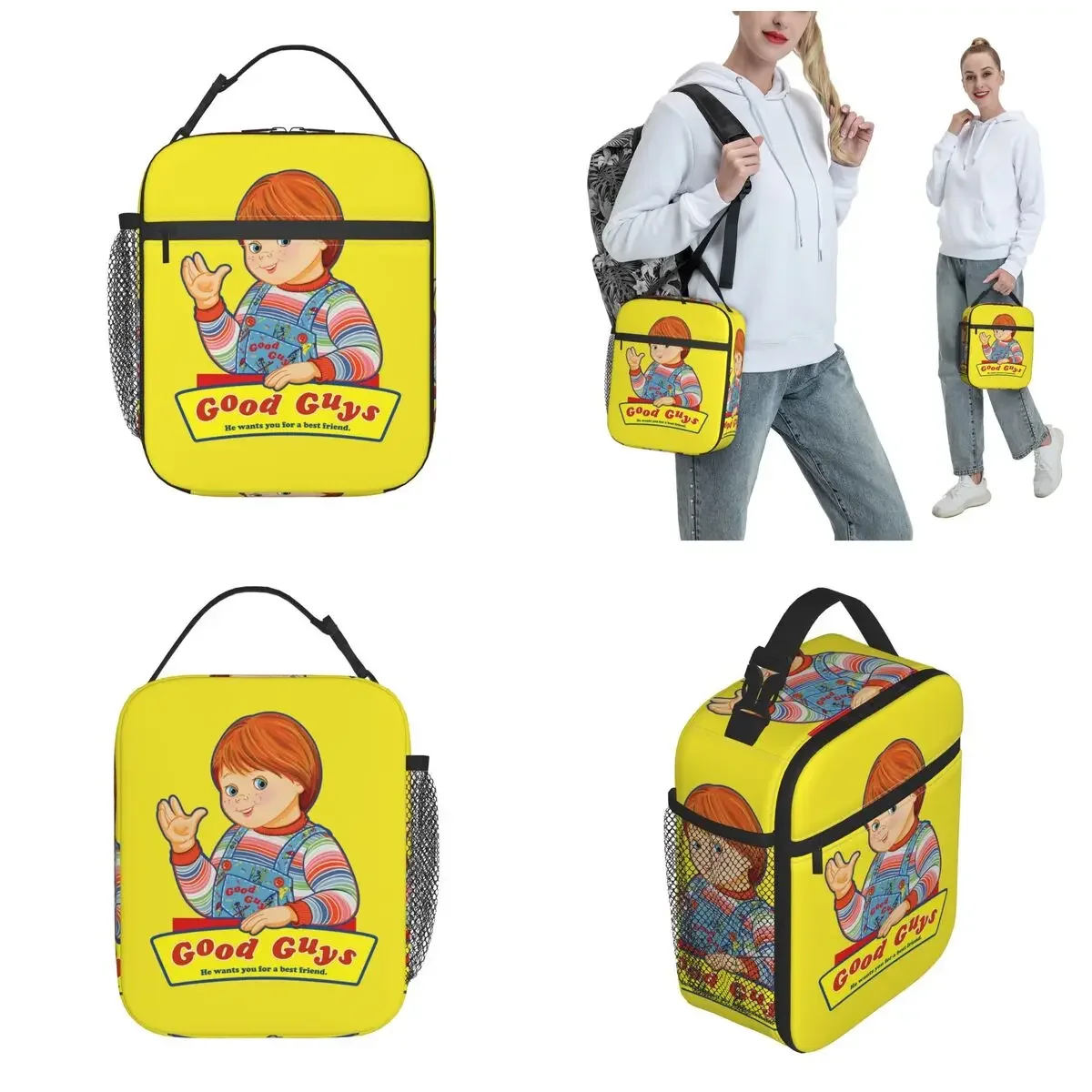 Good Guys Child's Play Chucky Merch Insulated Lunch Tote Bag For Work Food Container Portable Thermal Cooler Lunch Boxes