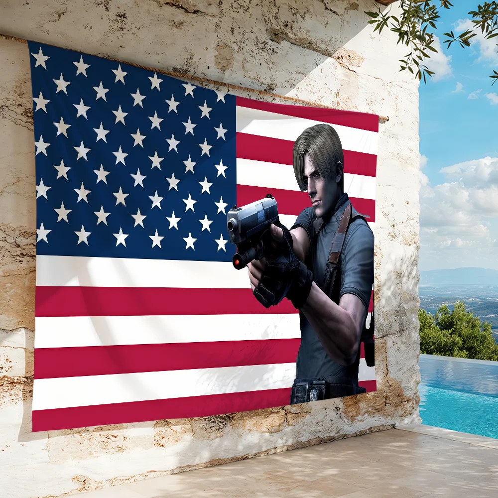 Game R-RESIDENT E-EVIL Flag For Decoration Outdoor Picnic Hanging Home Camping Party Banner
