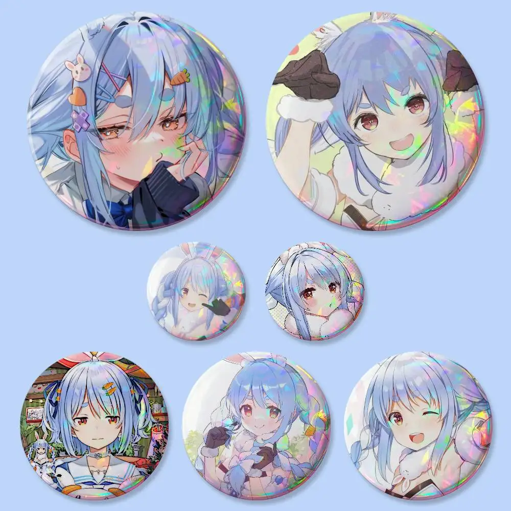Anime Hololive VTuber Kawaii Usada Pekora Badges Button Round Pin Brooch Badge Bag Decor Accessories Fans Collect Friends Gifts