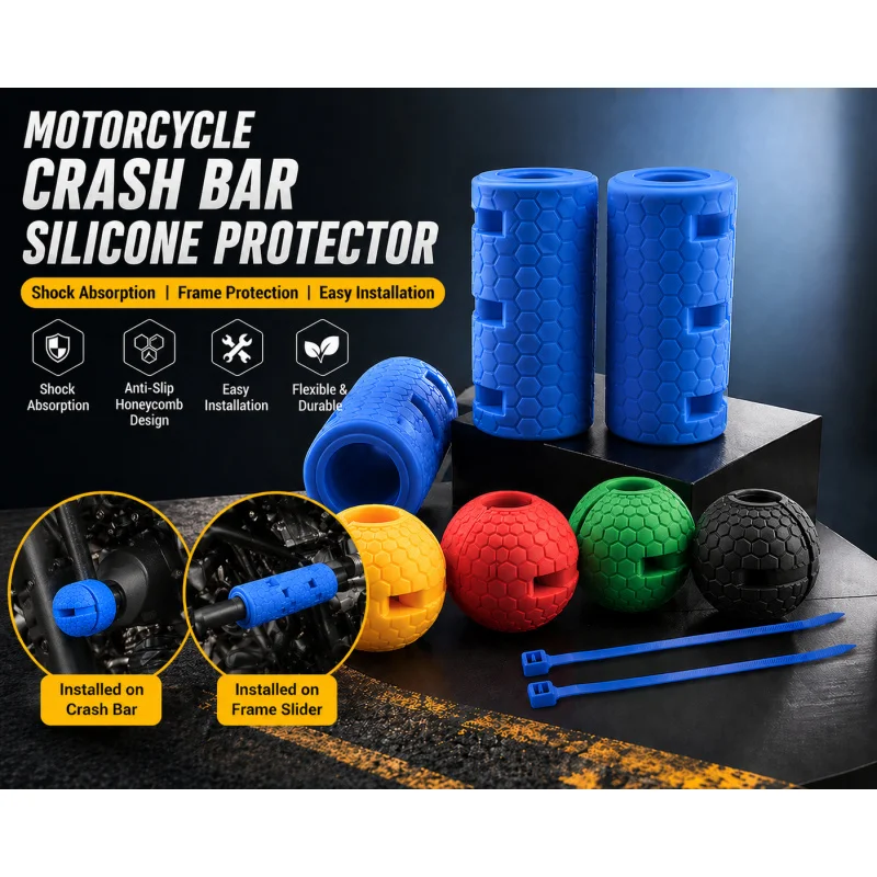 

Motorcycle bumper suitable for 25mm accessories, 28mm diameter universal anti-collision modified guard bar, silicone protection