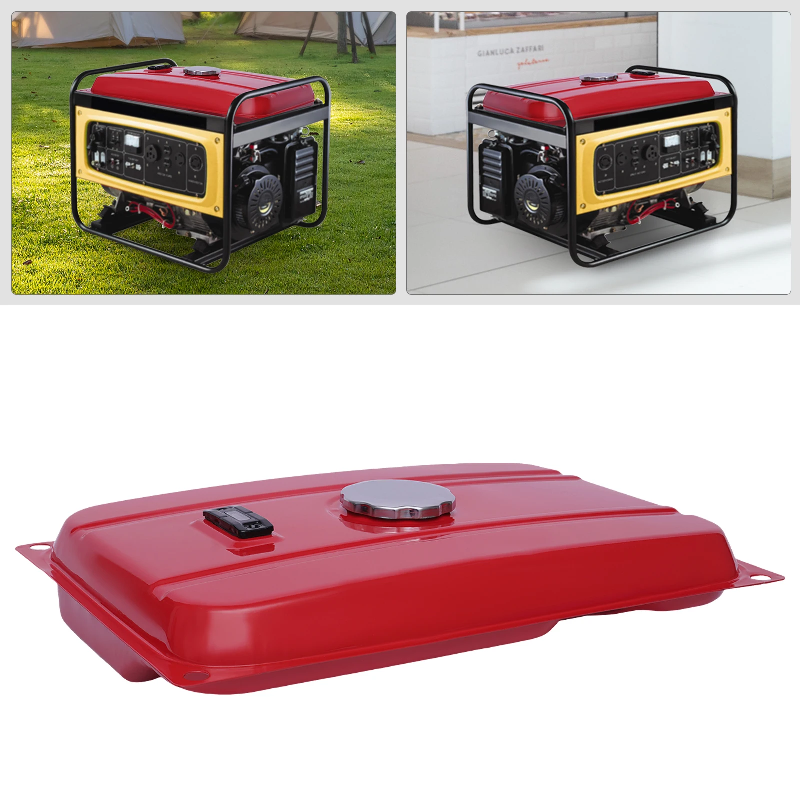 Universal 5 Gallon Generator Gas Fuel Tank Portable Metal Generator Fuel Tank for Honda Series Single-cylinder Generator EC2500