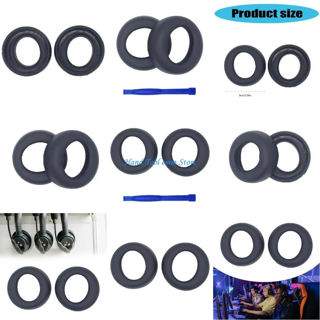 

H37F Memory Foam Ear Cushions Earpads for Pulse WirelessHeadset Headphones for Comfortable Listening