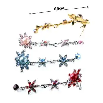 Cubic zirconia Avg Size Marbled Brooch