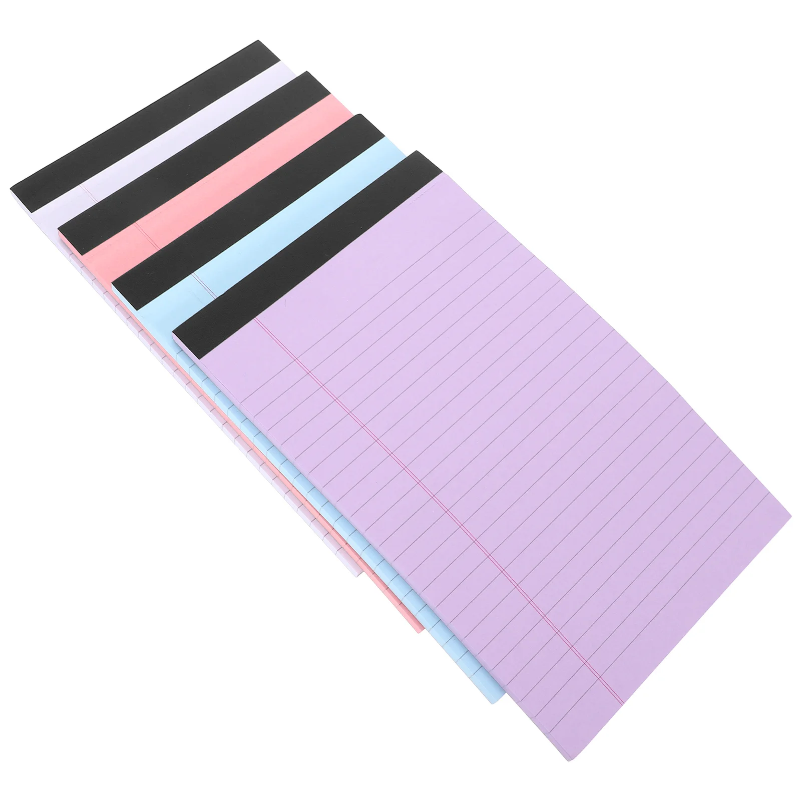 

4 Books Paper Notepad Legal A5 Pocket Notebook Binder Pads Wide Ruled Detachable for Work