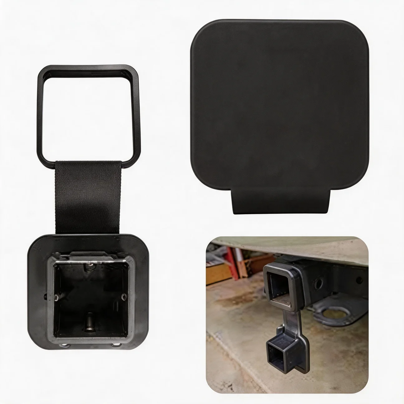 2 Inch Trailer Hitch Cover Tow Hitch Receiver Plug Car Tow Hitch Dust Cover Square Hitch Protector Cap for SUV Truck