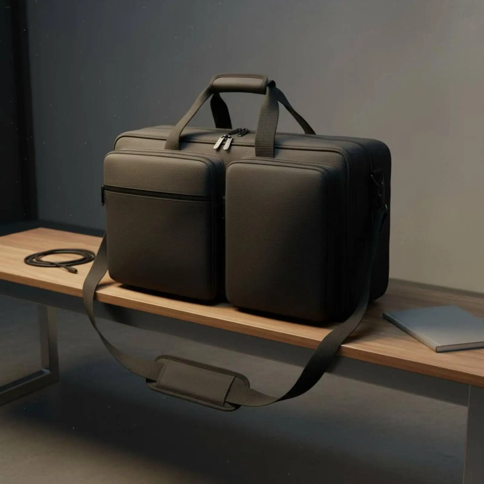 Protective DJ Controller Carry Bag with 14 Inch Laptop Slot for Hercules and Similar Sized Units