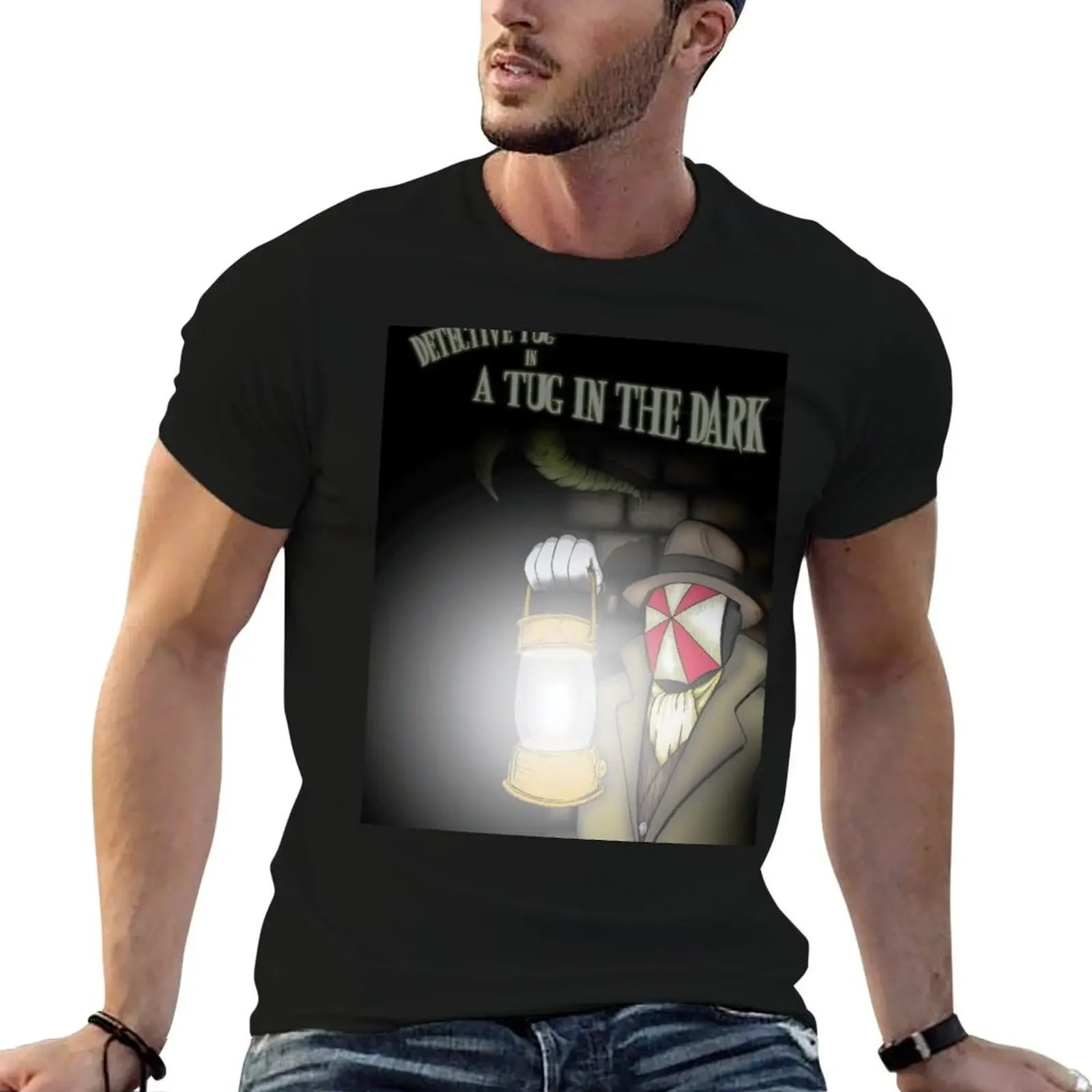 A TUG In The Dark - HP TUGCRAFT T-Shirt blacks vintage anime shirt vintage graphic tee T-shirts for men cotton