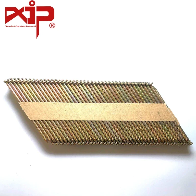 

75mm Galvanized Paper Strip Framing Nails Ring Shank Ideal for installing exterior trim and staircases 200pcs(40pcs*5rows)