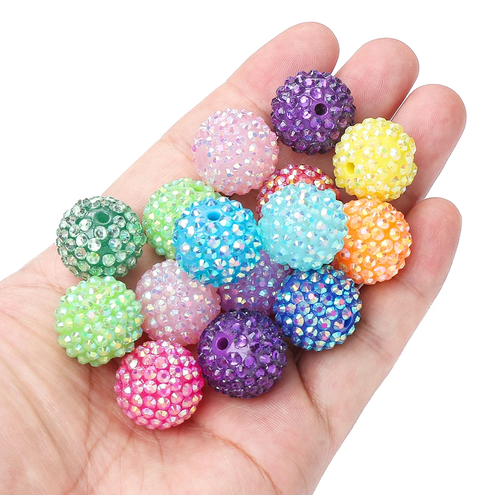 5Pcs 20mm Bayberry Ball Decorative Resin Beads For Jewelry Making Handmade Diy Bracelet Necklace Earrings Accessories