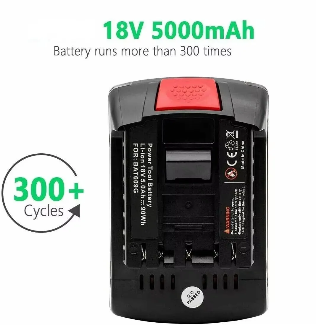 for Bosch 18V 6.0Ah Battery Bosch Electric Drill 18V Rechargeable Li-ion Battery BAT609 BAT609G BAT618 BAT618G BAT614 Charger