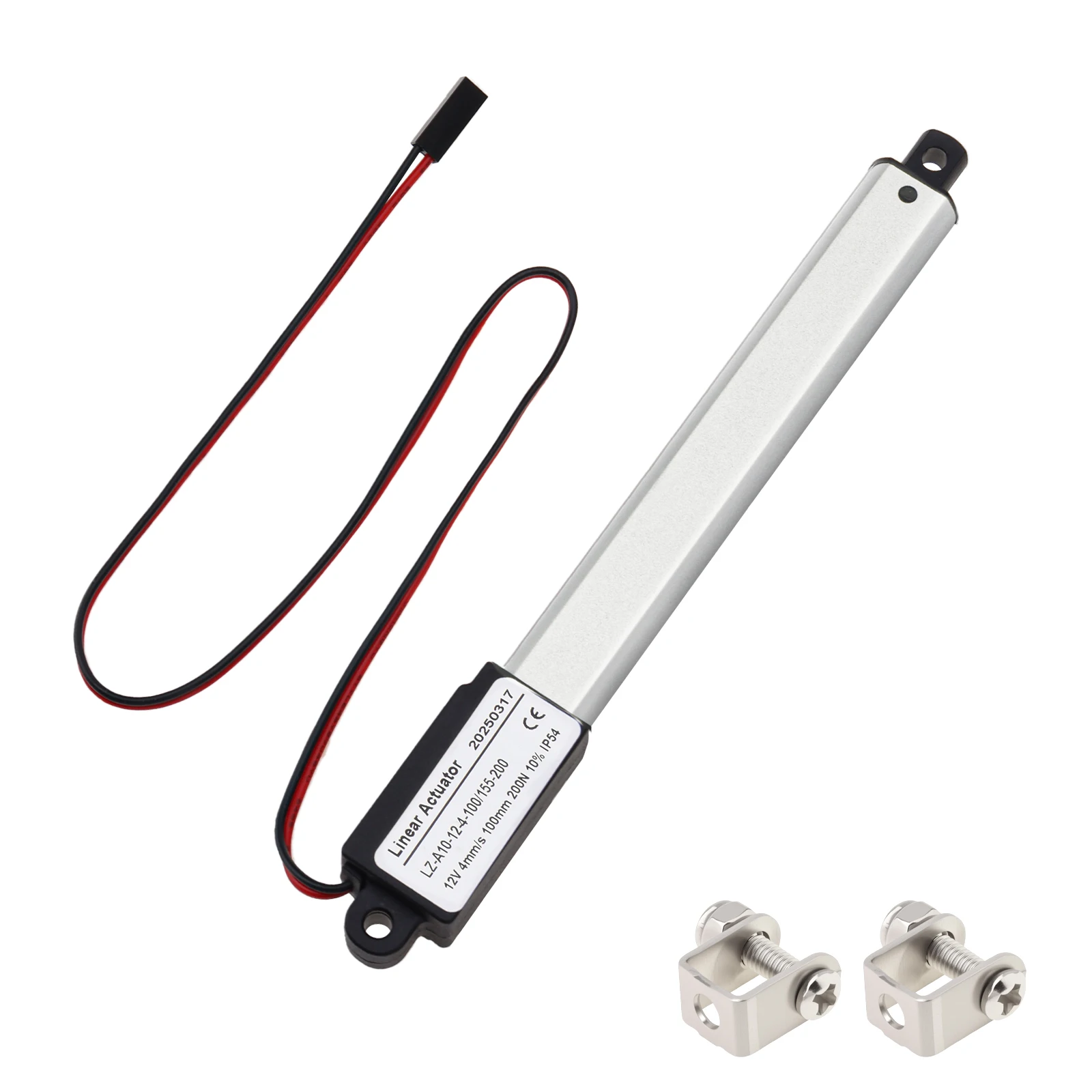 100 mm / 4 inch Stroke Speed 4 Mm/s, 15 Mm/s Mini Electric Linear Motion Actuator Brackets for Car RV Electric Door Opener
